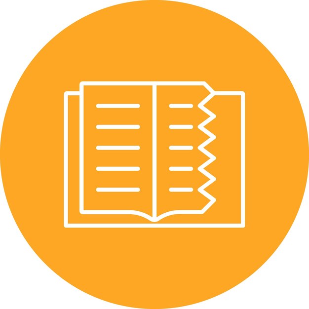 Estilo de ilustración vectorial del libro desgarrado