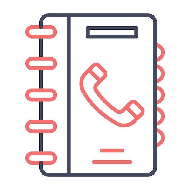 Estilo de ilustración vectorial del libro de teléfonos