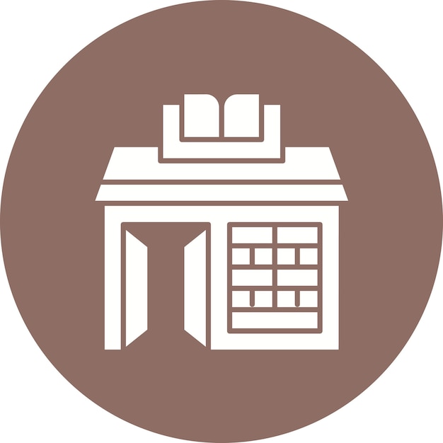 Estilo de ilustración vectorial del libro de la tienda