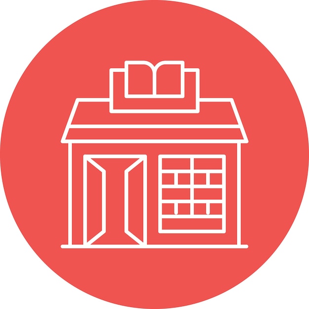 Estilo de ilustración vectorial del libro de la tienda