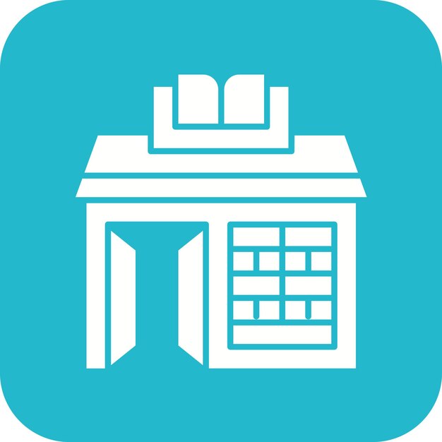 Estilo de ilustración vectorial del libro de la tienda