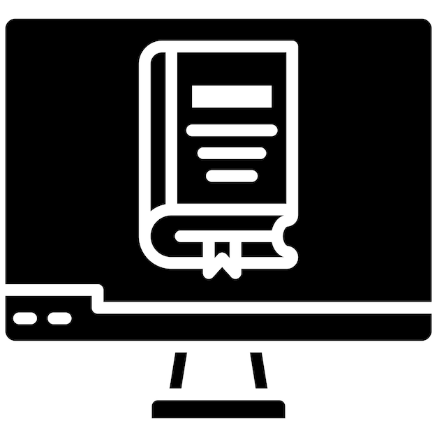Estilo de ilustración vectorial de libros en línea