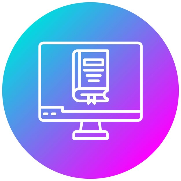 Estilo de ilustración vectorial de libros en línea