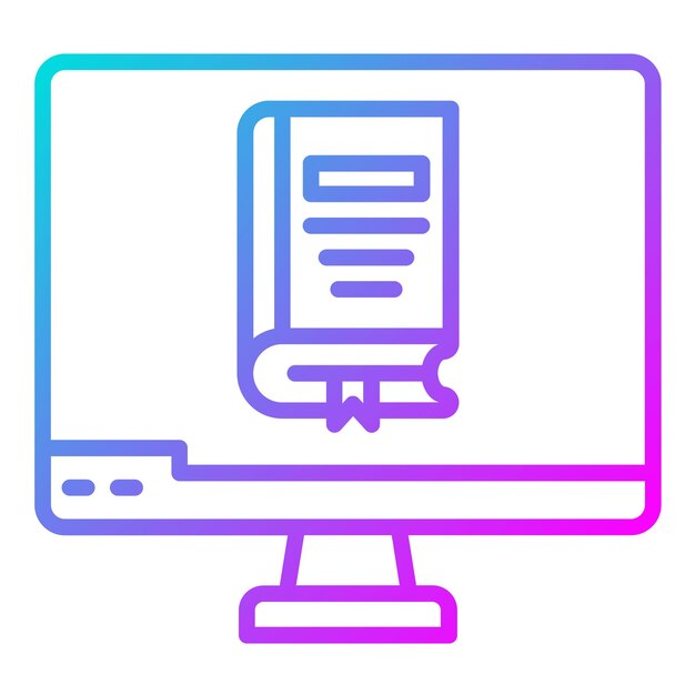 Estilo de ilustración vectorial de libros en línea