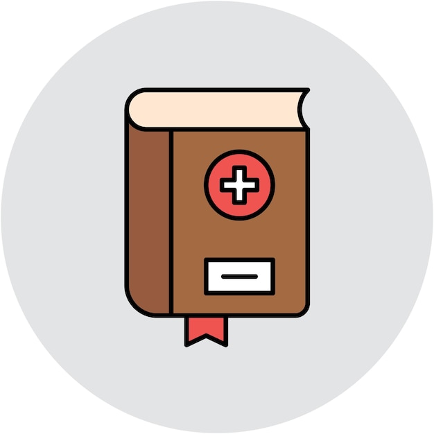 Estilo de ilustración vectorial de libros médicos