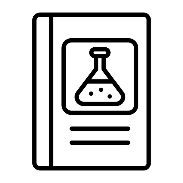 Estilo de ilustración vectorial de libros de química