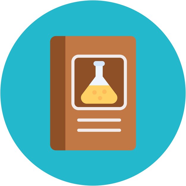 Estilo de ilustración vectorial de libros de química