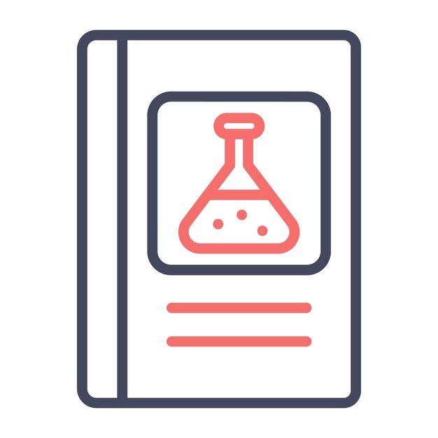 Estilo de ilustración vectorial de libros de química