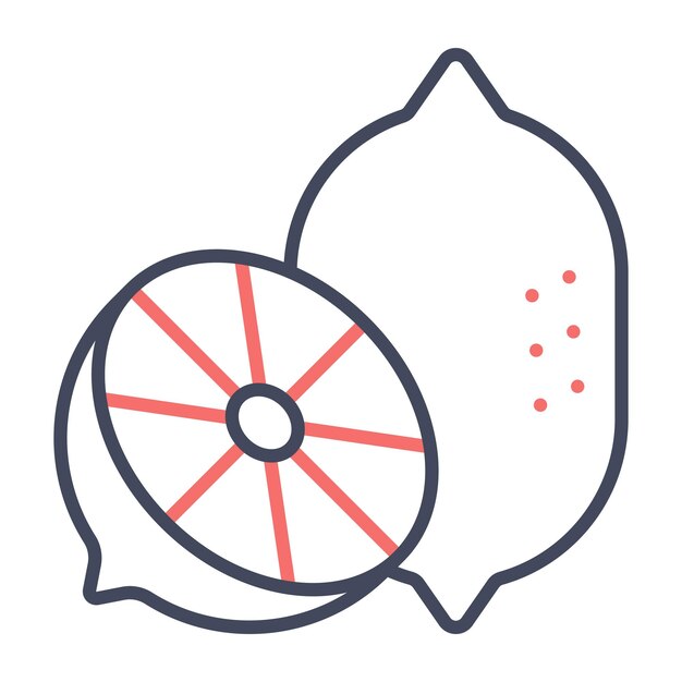 Estilo de ilustración vectorial de limón
