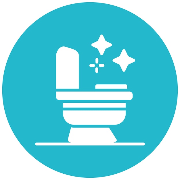 Estilo de ilustración vectorial de limpieza del baño