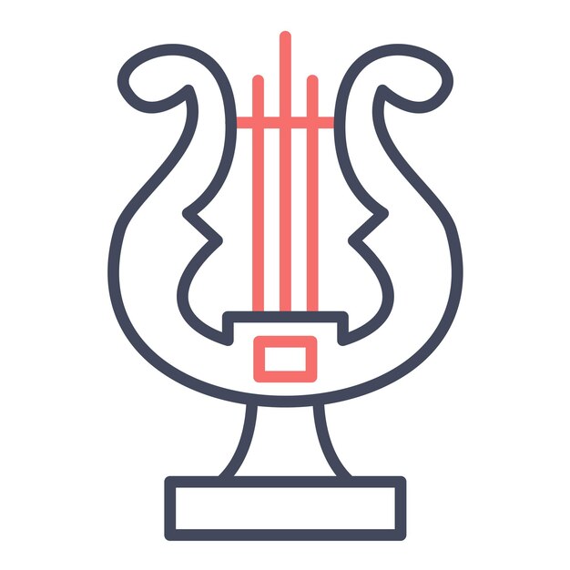 Estilo de ilustración vectorial de la lira