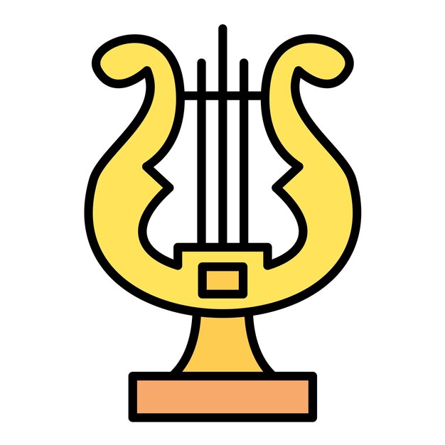 Estilo de ilustración vectorial de la lira