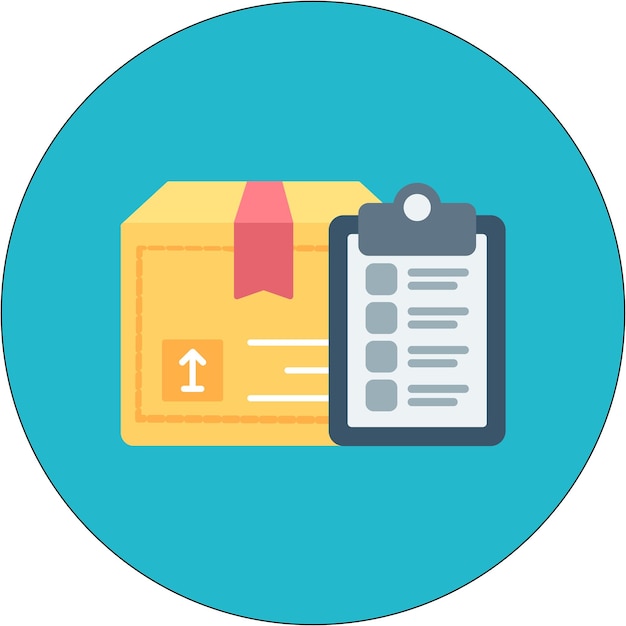 Estilo de ilustración vectorial de la lista de cajas de entrega