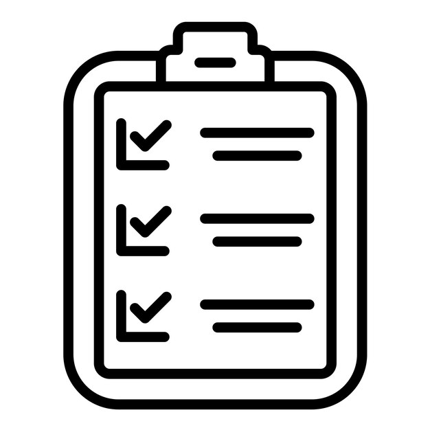 El estilo de la ilustración vectorial de la lista de comprobación