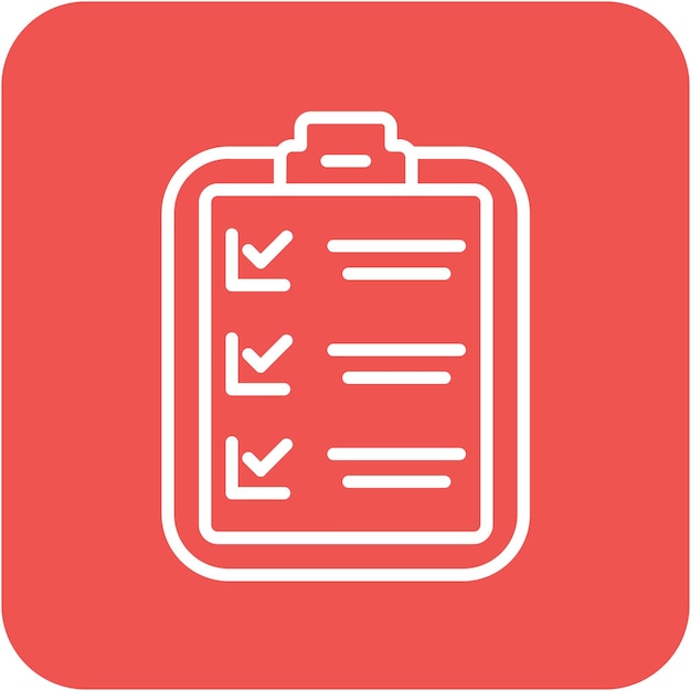El estilo de la ilustración vectorial de la lista de comprobación