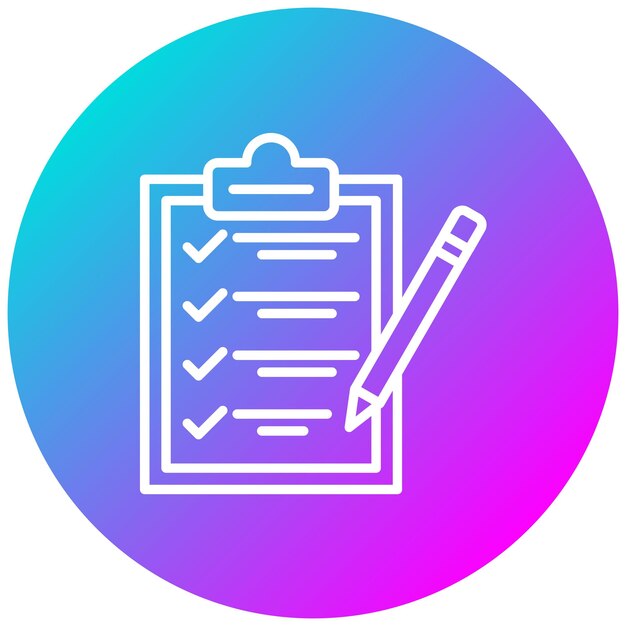 El estilo de la ilustración vectorial de la lista de comprobación