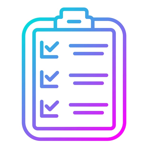 El estilo de la ilustración vectorial de la lista de comprobación