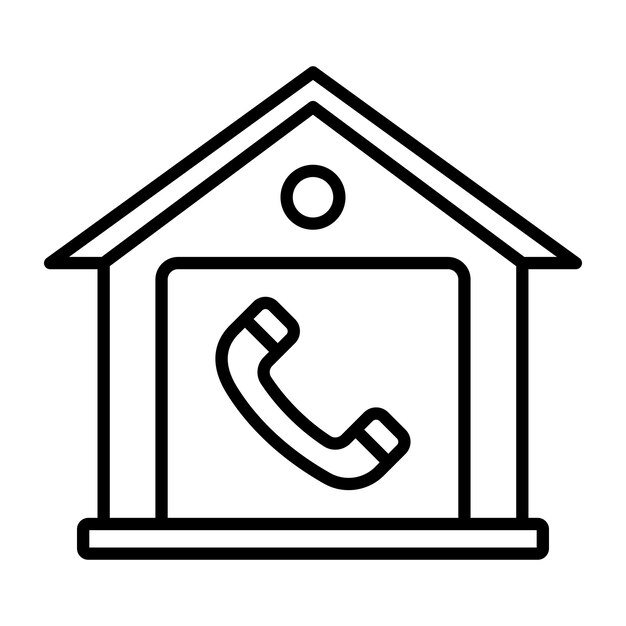 Estilo de ilustración vectorial de la llamada de la agencia de la casa