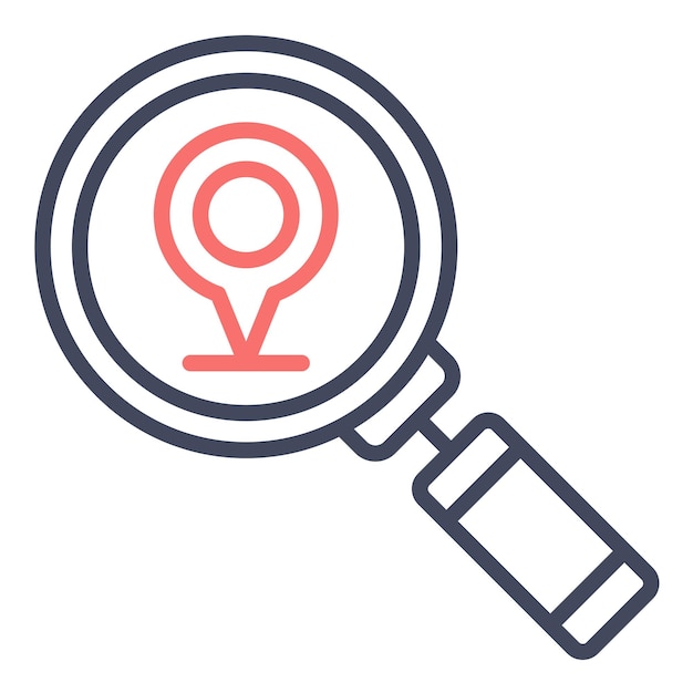 Estilo de ilustración vectorial de localización de escaneo