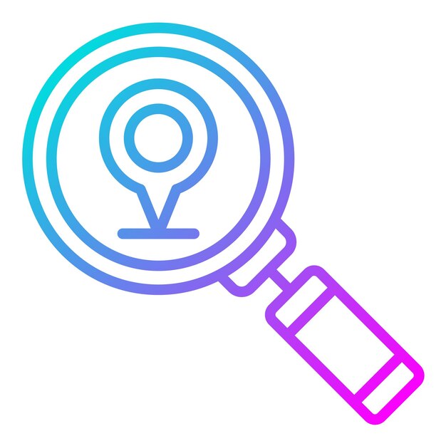 Estilo de ilustración vectorial de localización de escaneo