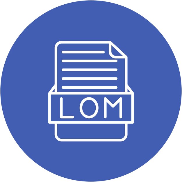 Estilo de ilustración vectorial de LOM