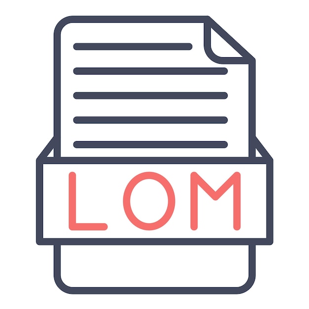 Estilo de ilustración vectorial de LOM