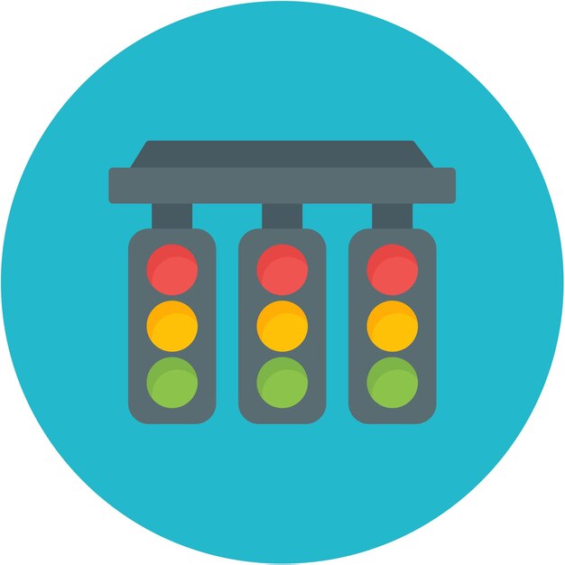 Estilo de ilustración vectorial de luces de carrera