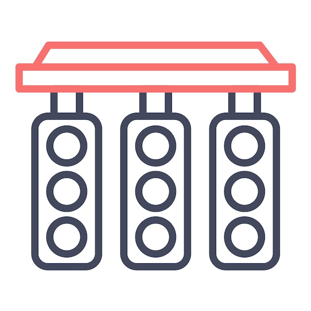 Estilo de ilustración vectorial de luces de carrera
