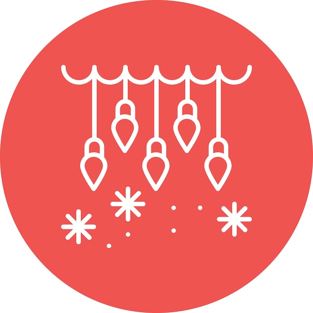 Estilo de ilustración vectorial de luces de invierno