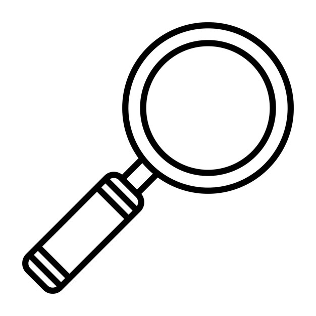 Estilo de ilustración vectorial de lupa