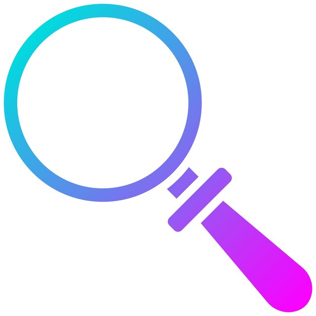 Estilo de la ilustración vectorial de la lupa