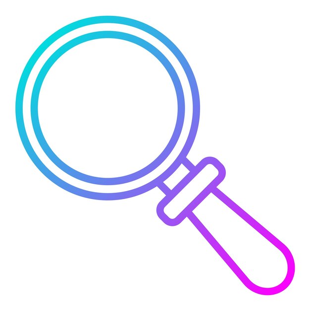 Estilo de la ilustración vectorial de la lupa