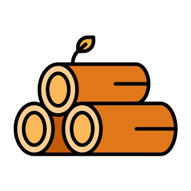 Estilo de ilustración vectorial de madera