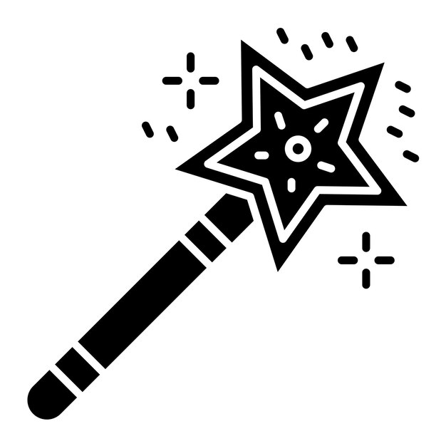 Estilo de ilustración vectorial de Magic Stick