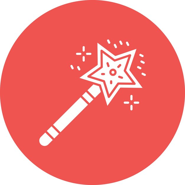 Estilo de ilustración vectorial de Magic Stick