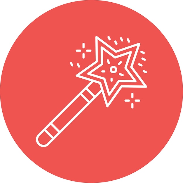 Estilo de ilustración vectorial de Magic Stick