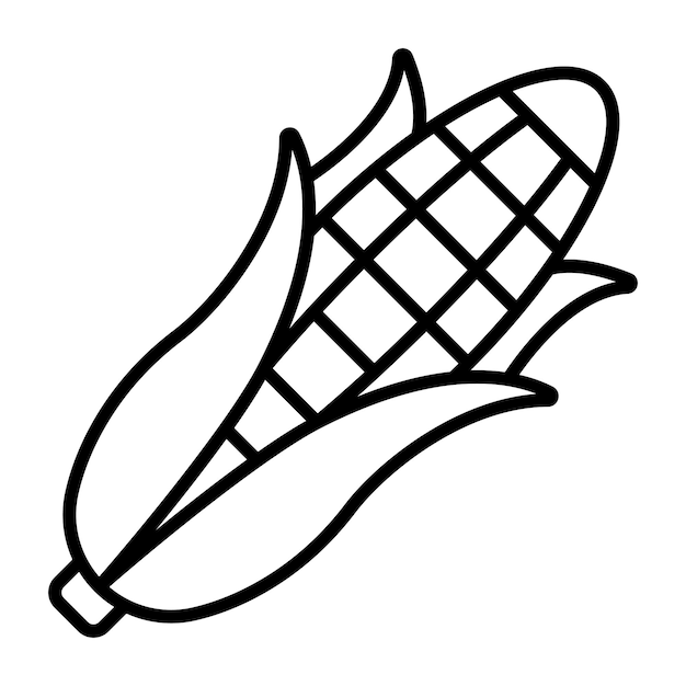 Estilo de ilustración vectorial de maíz