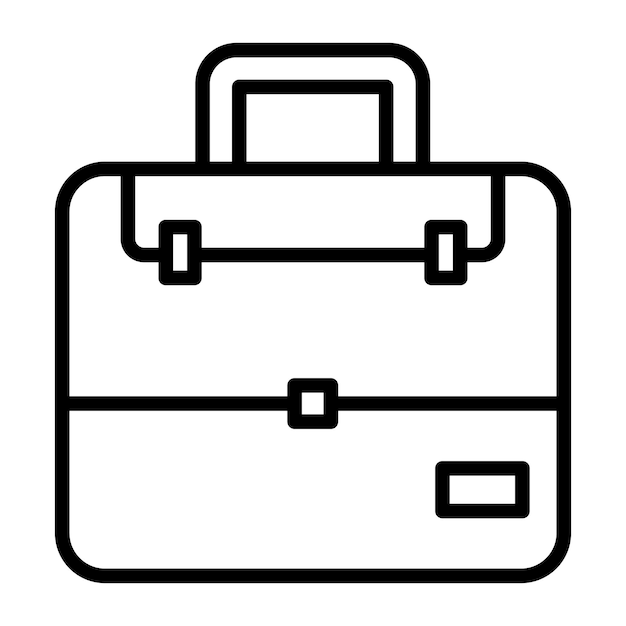 Estilo de ilustración vectorial del maletín