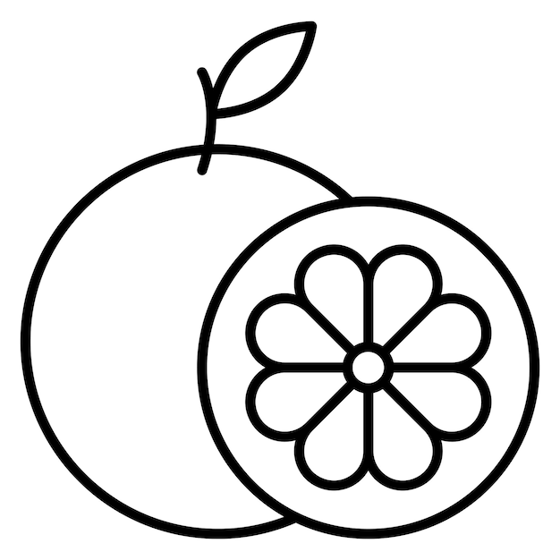 Estilo de ilustración vectorial de mandarina