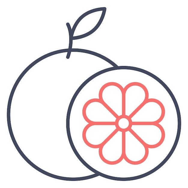 Estilo de ilustración vectorial de mandarina