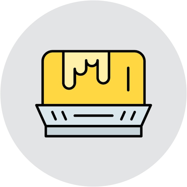 Estilo de ilustración vectorial de la mantequilla