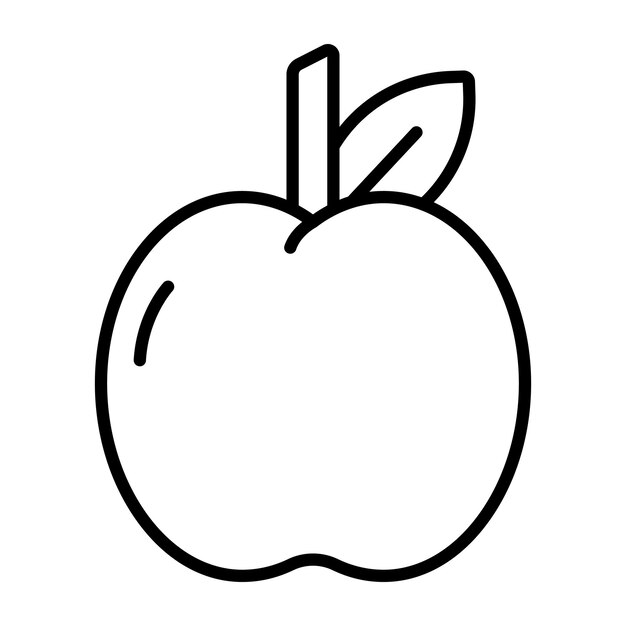 Estilo de ilustración vectorial de manzana