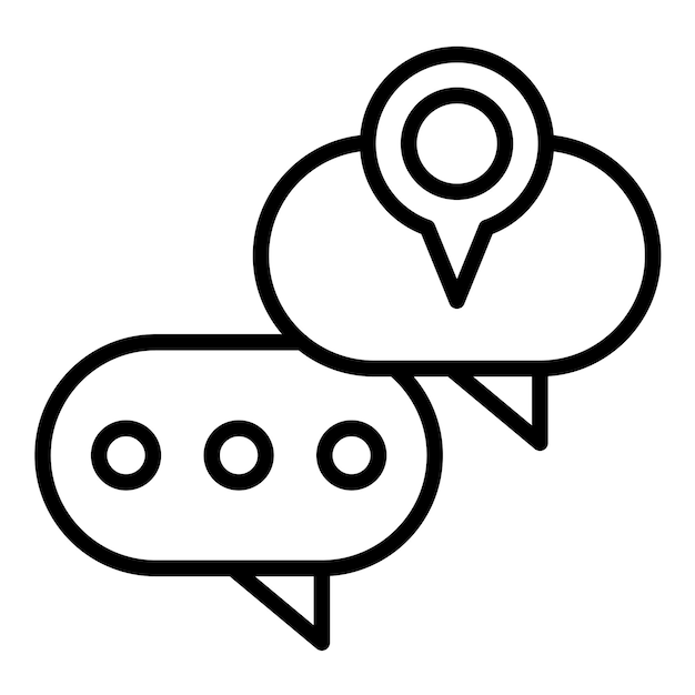 Estilo de ilustración vectorial del mapa del chat