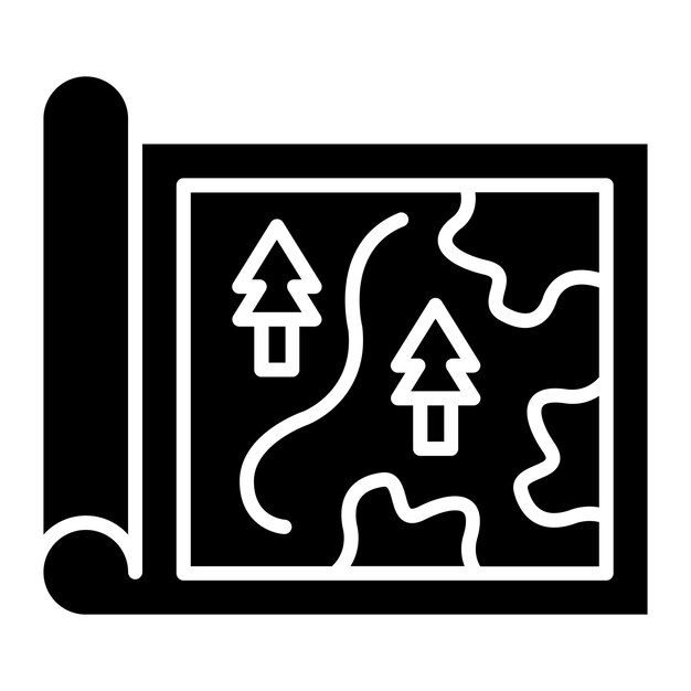 Estilo de ilustración vectorial del mapa del tesoro
