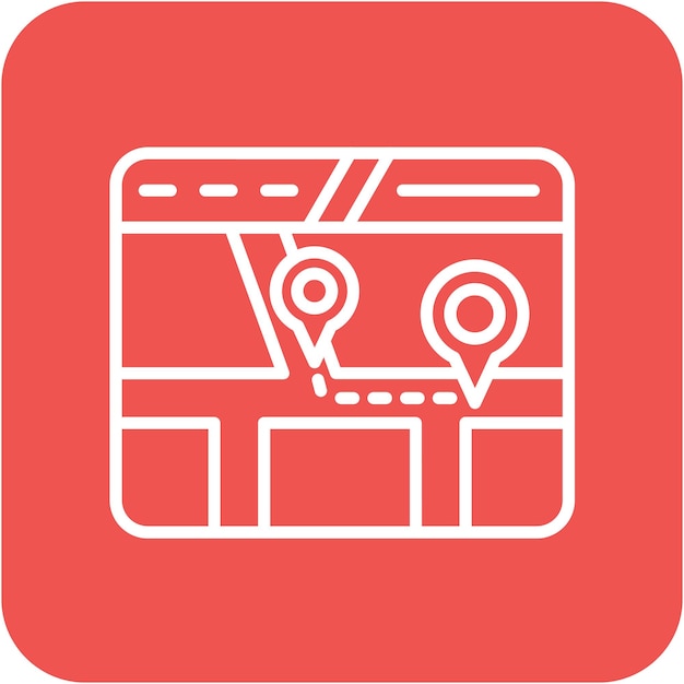 Estilo de ilustración vectorial del mapa