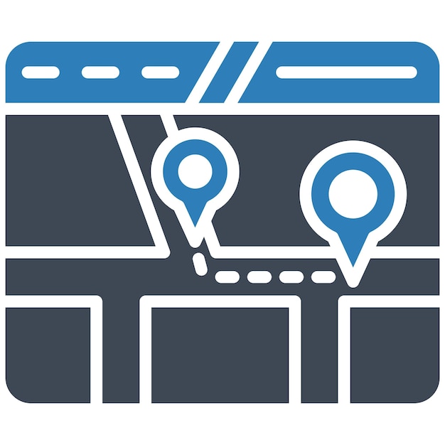 Estilo de ilustración vectorial del mapa