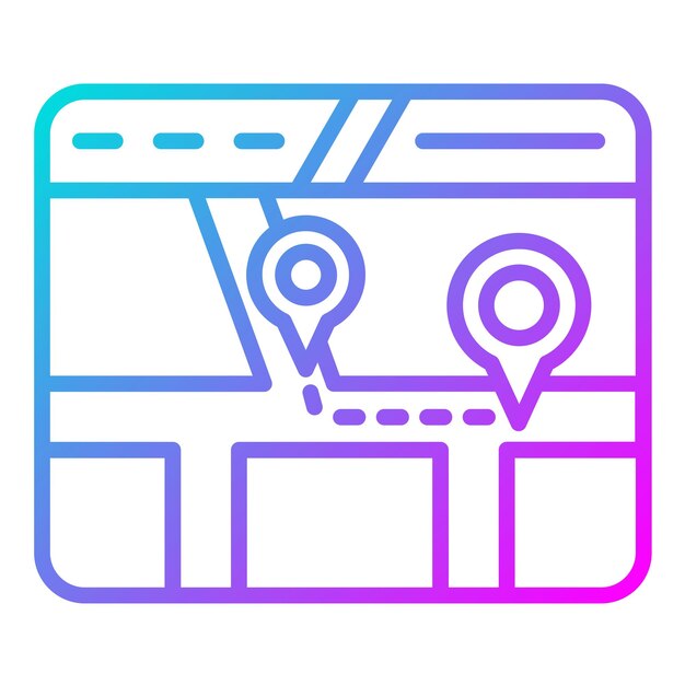Estilo de ilustración vectorial del mapa