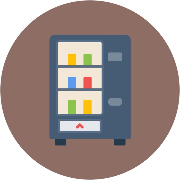 Estilo de ilustración vectorial de la máquina expendedora