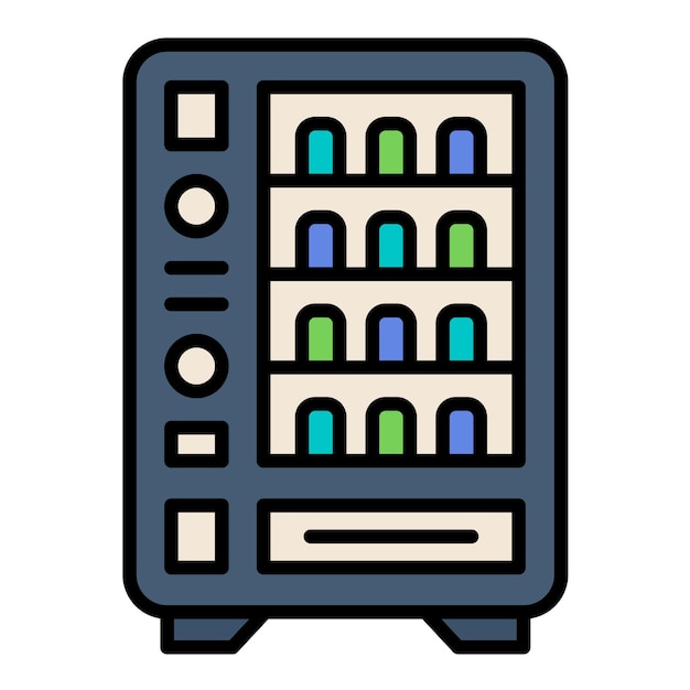 Estilo de ilustración vectorial de la máquina expendedora