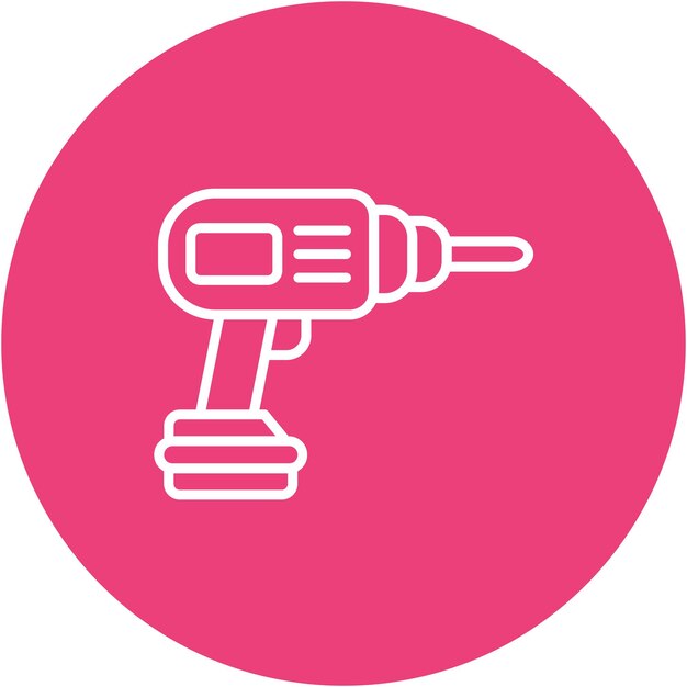 Estilo de la ilustración vectorial de la máquina de perforación